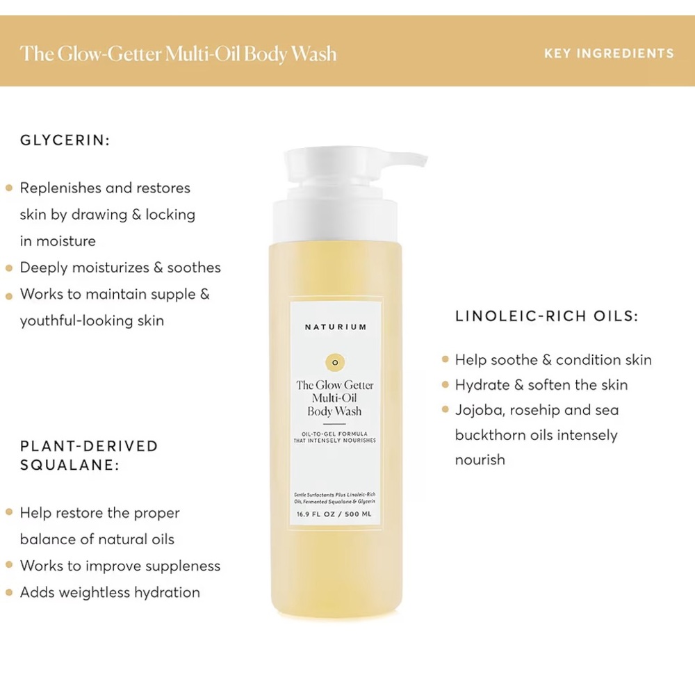Naturium The Glow Getter Multi-Oil Body Wash - Cream - Picture 8 of 10